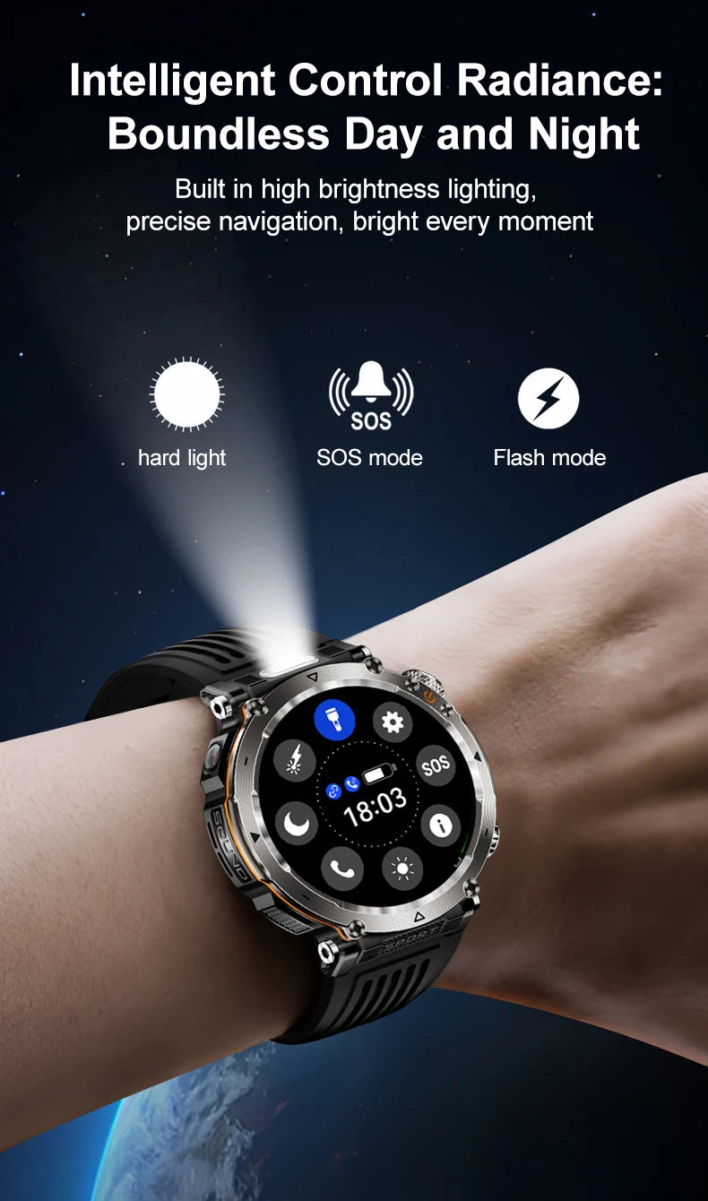 HT30 Smart Watch 2026 New Fashion Luxury 5ATM Waterproof GPS Compass AMOLED Display 366x366 Outdoor Sport Heart Rate Monitor IP6
