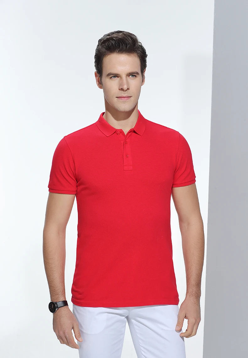 Polo-shirt med Eget Tryck eller Logotyp – 100% Bomull, Unisex S–6XL (Asian)