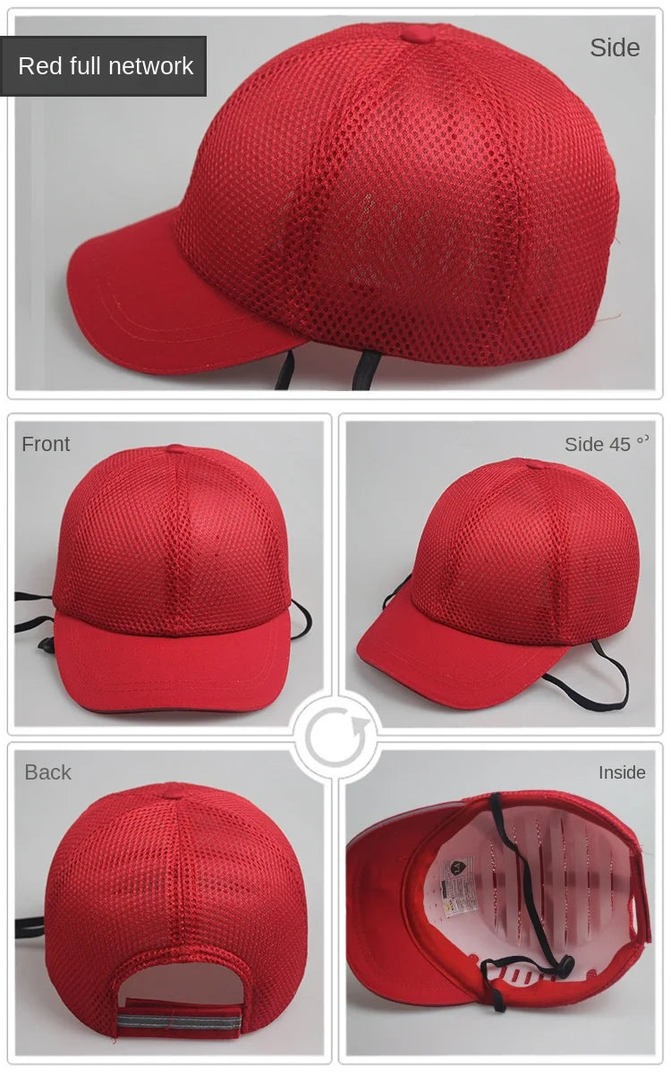 Bump Hat for Safety Baseball Cap Style Hard Hats for Adult Men Women Breathable Lightweight for Head Protection Short Brim