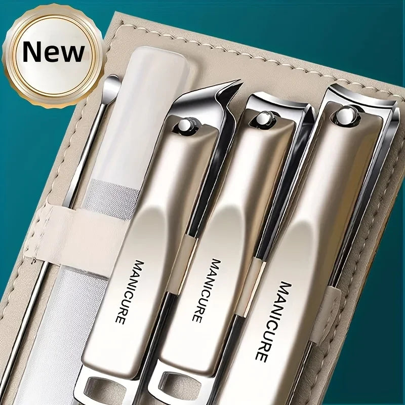 10/5/1pcs Professional Manicure And Pedicure Kit  Includes Nail Clipper Nail File And Ear Pick Portable Storage Case Tool