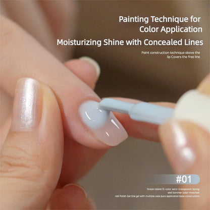MAINEL 1-12Pcs Fashion Nude Shiny Soak Off UV Gel Nail Gel Polish Cosmetics Nail Art Nails Gel Polish Tips Nail Varnish