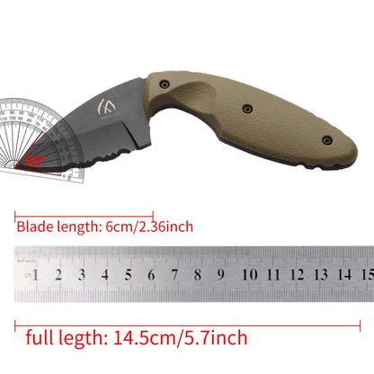 Simple and portable straight knife with sheath storage, anti slip and comfortable handle, outdoor outing, fishing, gardening, mu