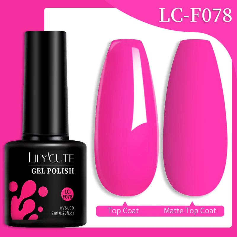 LILYCUTE 129 Colors 7ML Nail Gel Polish Nail Supplies Vernis Semi Permanent Nail Art Manicure Soak Off LED UV Gel Nail Varnishes