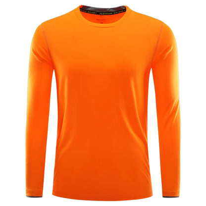Långärmad Funktionströja med Eget Tryck eller Brodyr – Snabbtorkande Rund Hals Sport Unisex S–5XL (Asian)