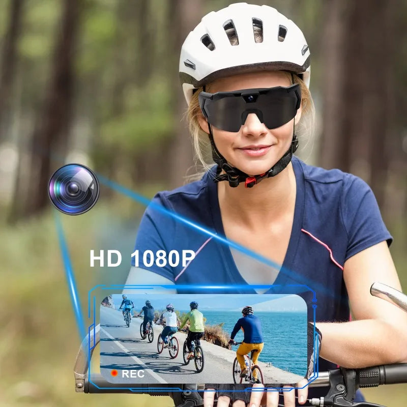 HD Smart Video Glasses Action Camera Sunglasses Wifi Glasses Sports Glasses Outdoor Bicycle Motorcycle Driver Recorder Walk Cam
