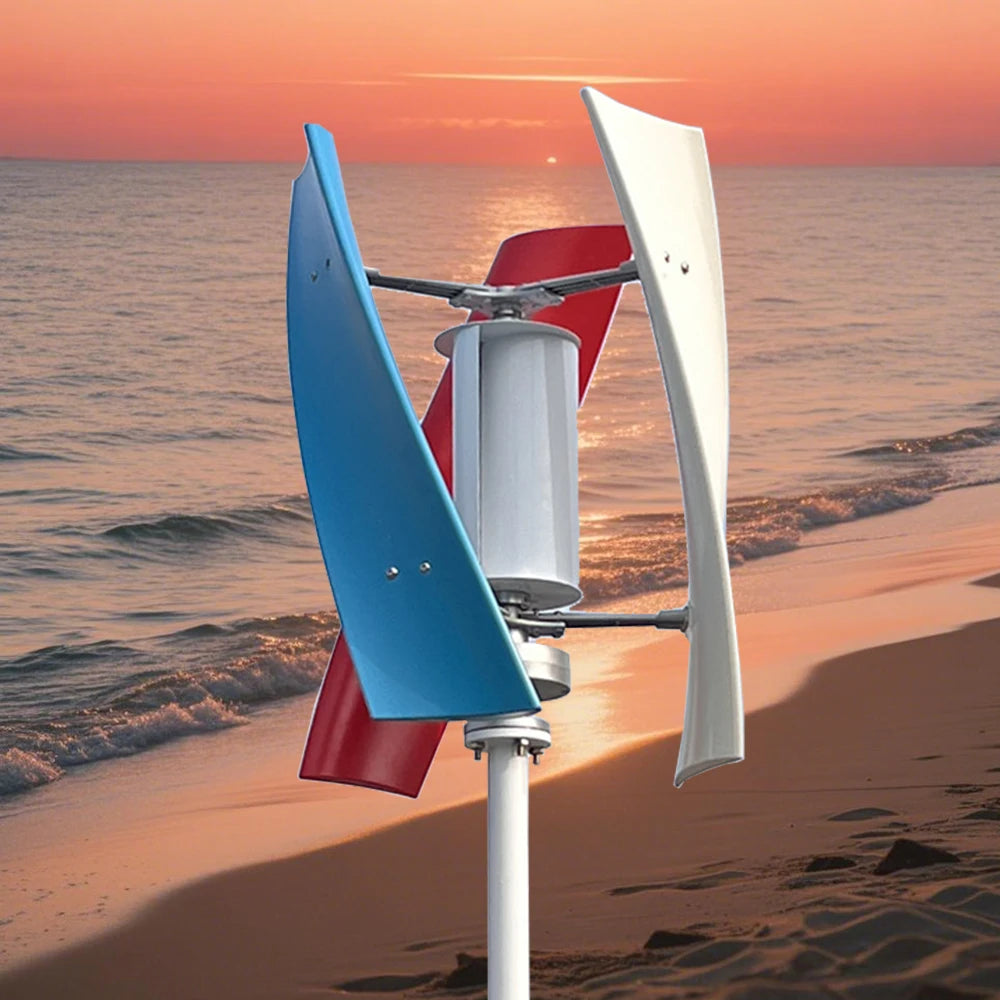 5000W Wind Turbine 12V 24V 48V Free Energy Wind Turbine Generator 10KW With Free MPPT Controller Battery 220V For Household Use