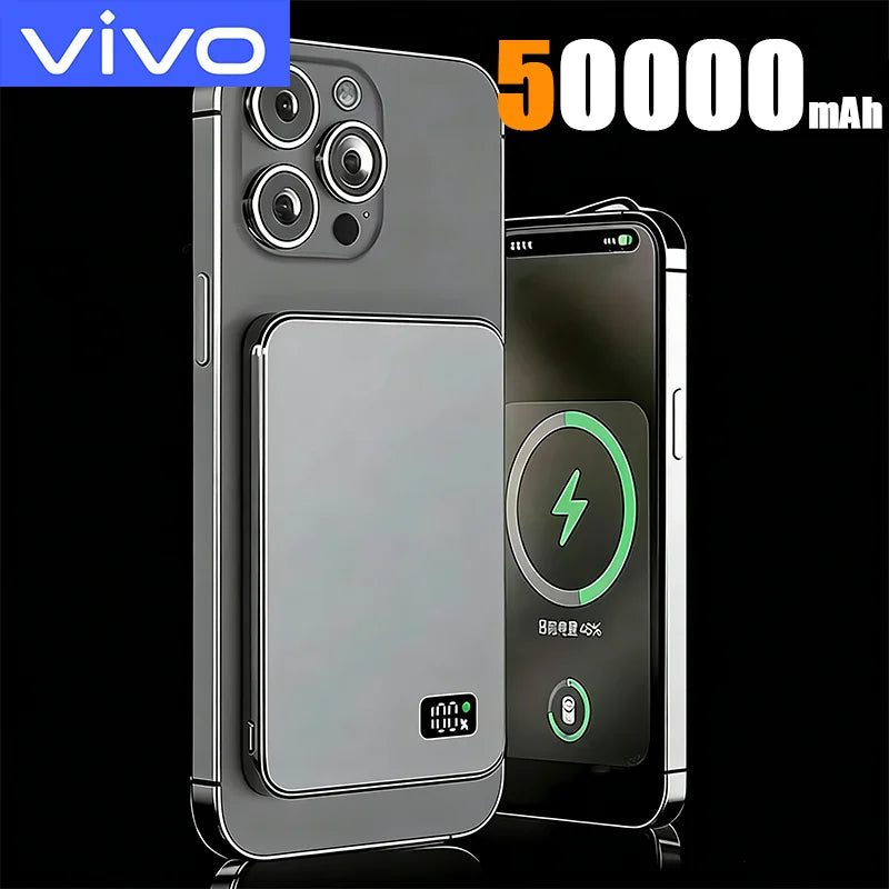VIVO 500000mAh Magnetic Power Bank PD22.5W Super Fast Charging Portable External Battery for Magsafe For Iphone Samsung Huawei