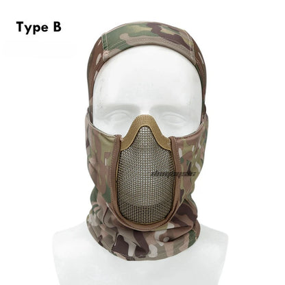 Taktisk Helmask med Stålnätsmask för Airsoft och Paintball
