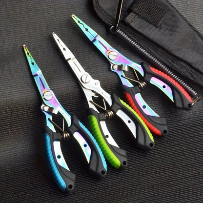 Stainless Steel Color Titanium Eagle Beak Fish Control Pliers for Hook and Hook Removal, Multifunctional Fishing Pliers
