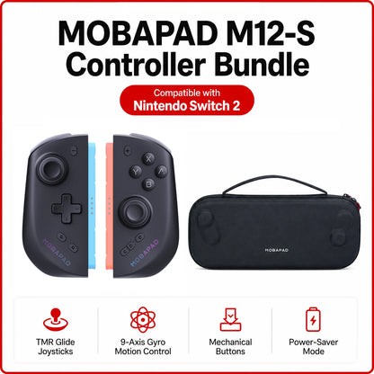 MOBAPAD M12 S Gaming Controller for Switch 2 with TMR Sticks, Mechanical Buttons, 9-Axis Gyro Motion Control, Power-Saver Mode