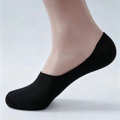 Dam Osynliga Strumpor Svart & Vit – No-Show Andningsbara Casual, 1/5/10-pack One Size
