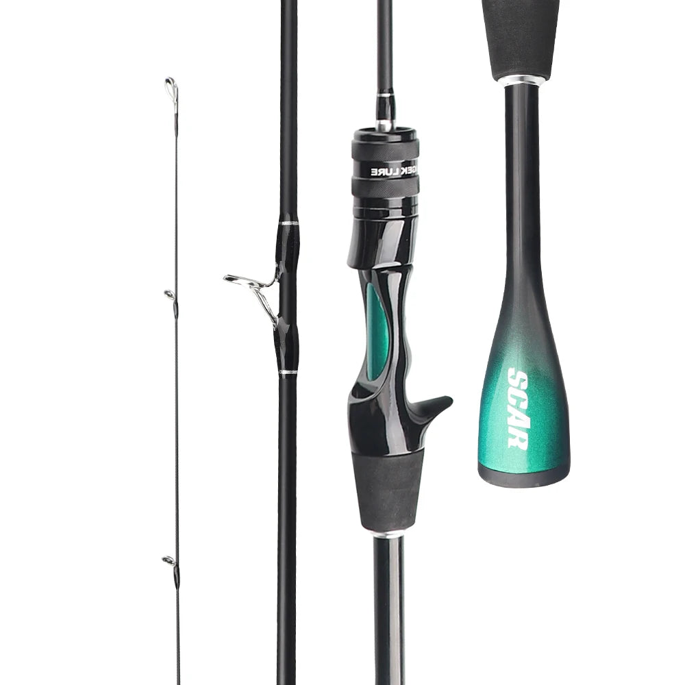 FISHINGFANS ORCA Ultralätt Fiskespö UL – Solid Tip, Avsmalnande Handtag, Spinning och Casting för Öring