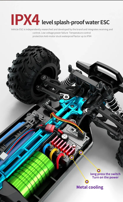 MJX VS RC Car SCY 16101 16102 PRO 4WD 70Km/h 1/16 High Speed Drift Monster Off-road Remote Control Vehicle Electric Crawler