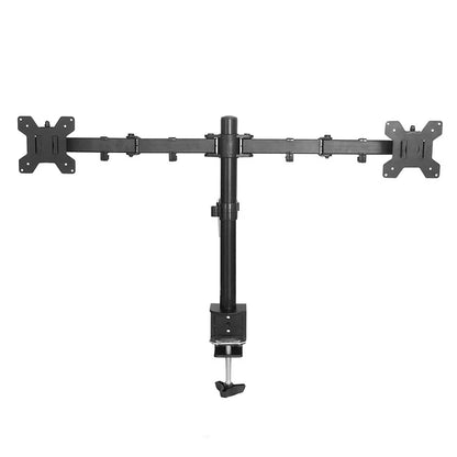 MS02N Laptop Desktop Dual Arm Computer Monitor Bracket 360° Rotary Height Adjustable Monitors Support Mount Stand for 10''-30''