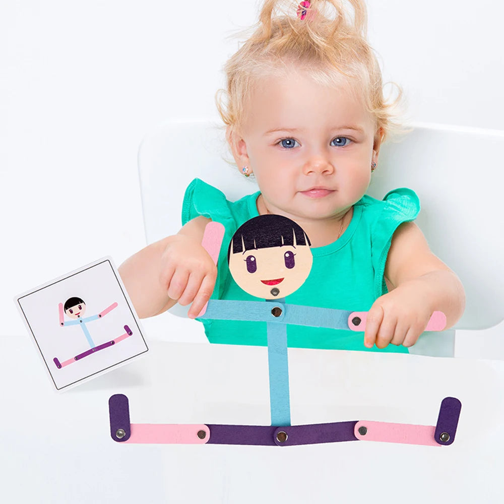 Montessori Material DIY Pussel Leksaker Brädor Pedagogiskt Spel Tidigt Lärande Leksak