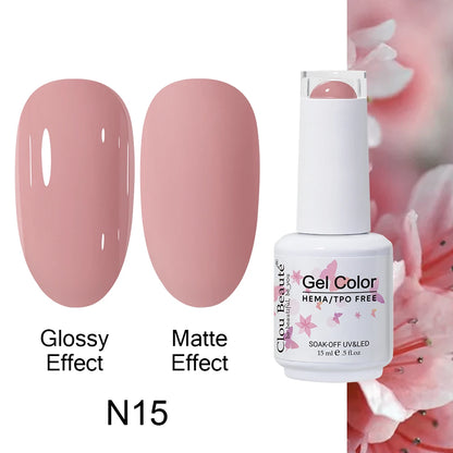 Clou Beaute Gel Nail Polish Neon Brown Royal Blue Red Green Pastal Nude Nail Art Varnishes Gel Lacquer Top Coat UV Gel Nail