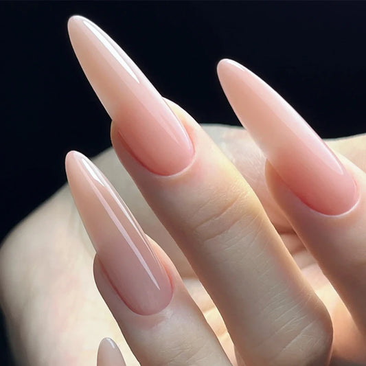Good Girl nagelgel med glitter och nude rosa nyans