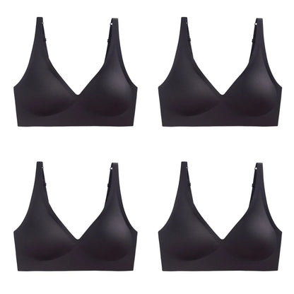 4Pcs/Set Seamless Bras For Women Wireless Brassiere Soft Padded Underwear Female Push Up Underwear Sexy Lingerie Intimates S-5XL