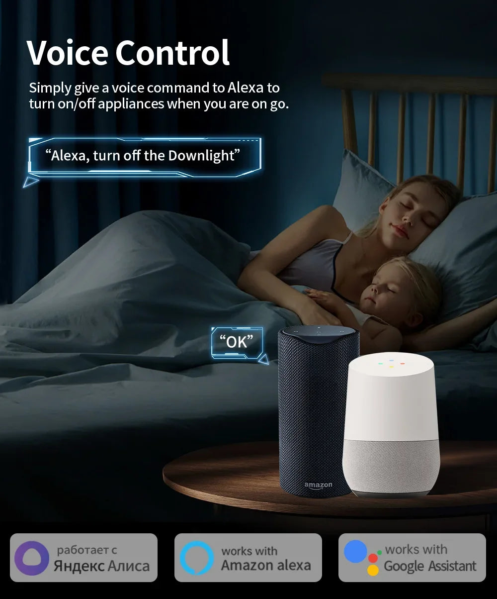 TNCE Tuya Smart Plug WiFi/Zigbee3.0 Socket 16A/20A Power Monitor Remote Control Smart Life APP Remote Control Voice Contr Alexa