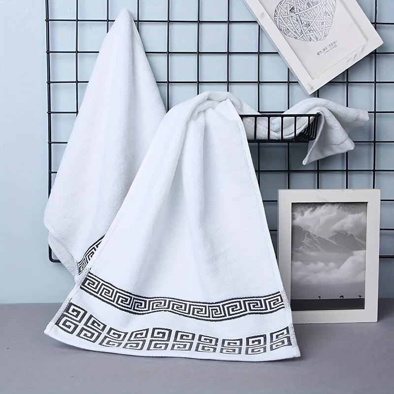 1/5/10pcs Black Cotton Towels Cover 34x74cm/70x140cm Embroidered Hotel Quality Bath Towel for Adults Christmas Gift Face Towels