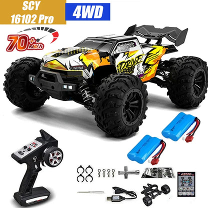 MJX VS RC Car SCY 16101 16102 PRO 4WD 70Km/h 1/16 High Speed Drift Monster Off-road Remote Control Vehicle Electric Crawler
