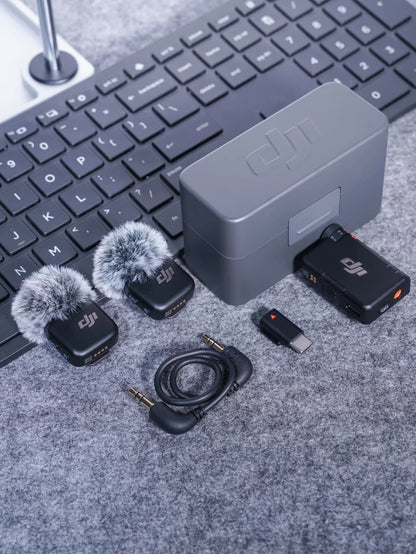 DJI Mic Mini trådlös streamingmikrofon – brusreducering och laddfodral