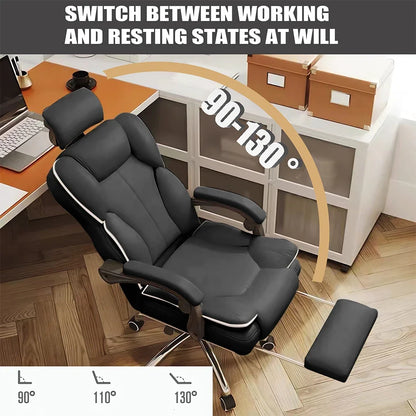 Ergonomic Office Chair High Back with Adjustable Lumbar Support Retractable Footrest Reclining Desk Chair for Home Or Office Use