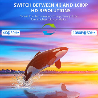 Navceker HDMI-multiviewer 4x1 med 9 visningslägen