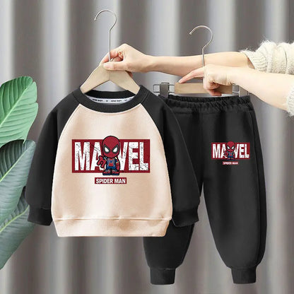 2026 Children's New Sweatshirt Sets Boys Cute Cartoon Long Sleeved Pullover and Sweatpant Two Piece Sets Girls Casual Tracksuits