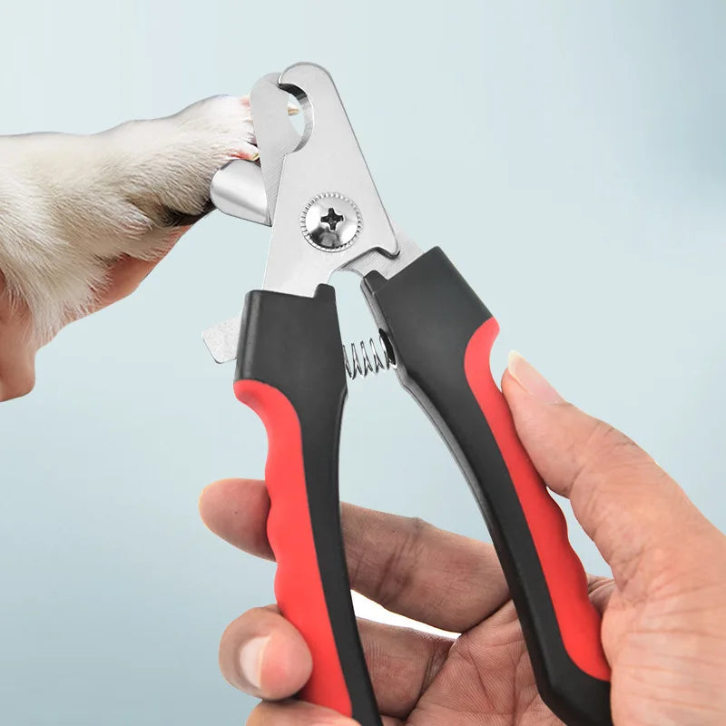 Easy Use Pet Nail Clippers for Beginners with Safety Guard Sharp Dog Cat Nail Trimmer with File Non-slip Handle Grooming Tool