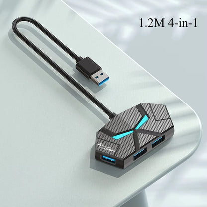 USB 3.0-hubb med 4 eller 7 portar – 0,6 eller 1,2 m