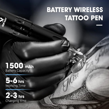 DQFART T1Pro Set Tattoo Electric Wireless Machine 1500mAh 10500Rmp/12V Tattoo Needles Tattoo Ink Artists Body Art High-quality