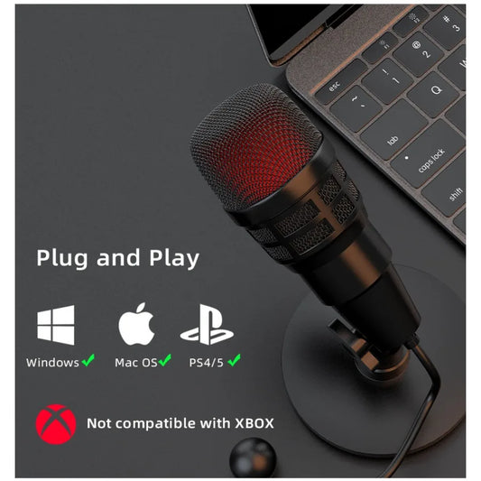 Basix USB-kondensatormikrofon för streaming och podd
