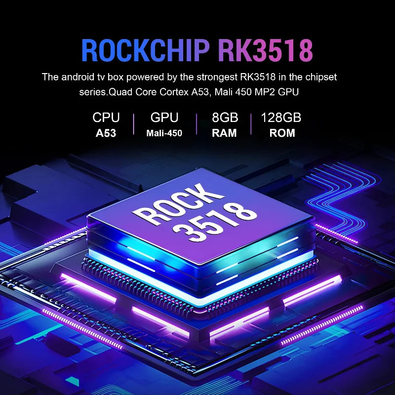 2026 T1+ Android 16 Smart TV Box Rockchip RK3518 WIFI6 BT 5.4 UI Interface 8K HD Media Player Voice Assistant Set Top Box IPTV