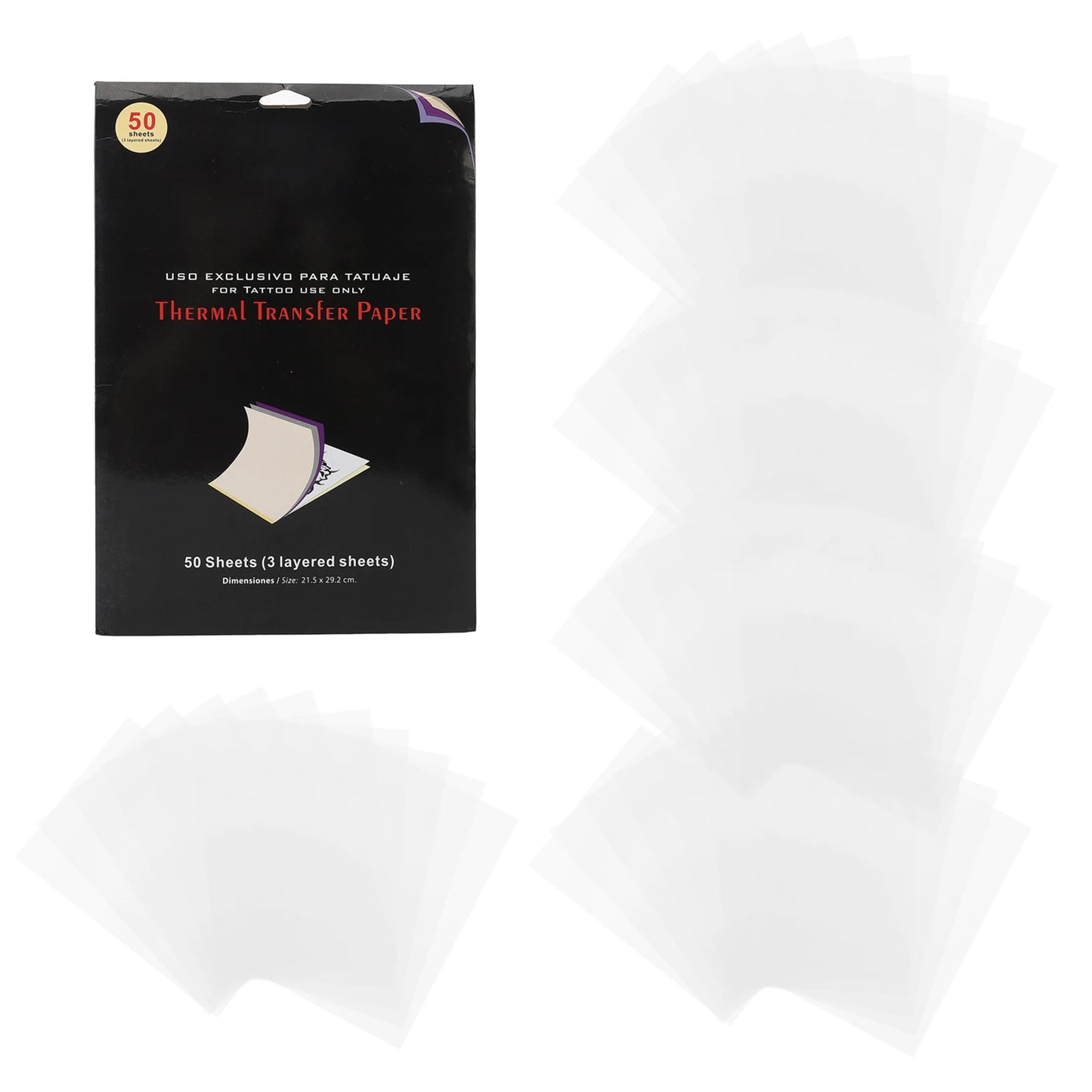 50pcs Clear Pattern Thermal Tattoo TransferTransparent Tattoo Transfer Paper Tattoo Stencil  Film Paper Stencil Accessories