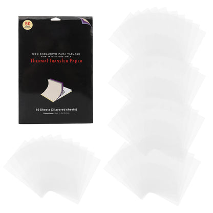 50pcs Clear Pattern Thermal Tattoo TransferTransparent Tattoo Transfer Paper Tattoo Stencil  Film Paper Stencil Accessories