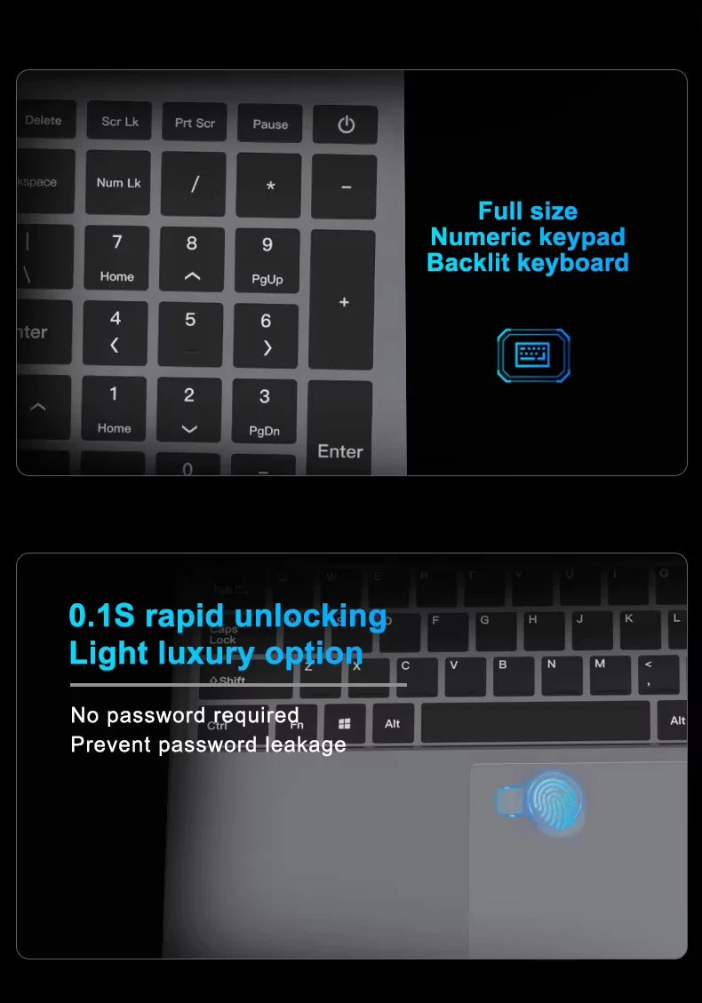LENO 15,6" Gaming Laptop Intel Core i9-10980HK 16/32GB RAM Upp till 2TB SSD – Win 11 Pro Fingeravtryck Bakbelyst Tangentbord FHD IPS