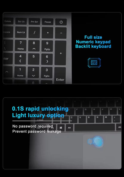 LENO 15,6" Gaming Laptop Intel Core i9-10980HK 16/32GB RAM Upp till 2TB SSD – Win 11 Pro Fingeravtryck Bakbelyst Tangentbord FHD IPS