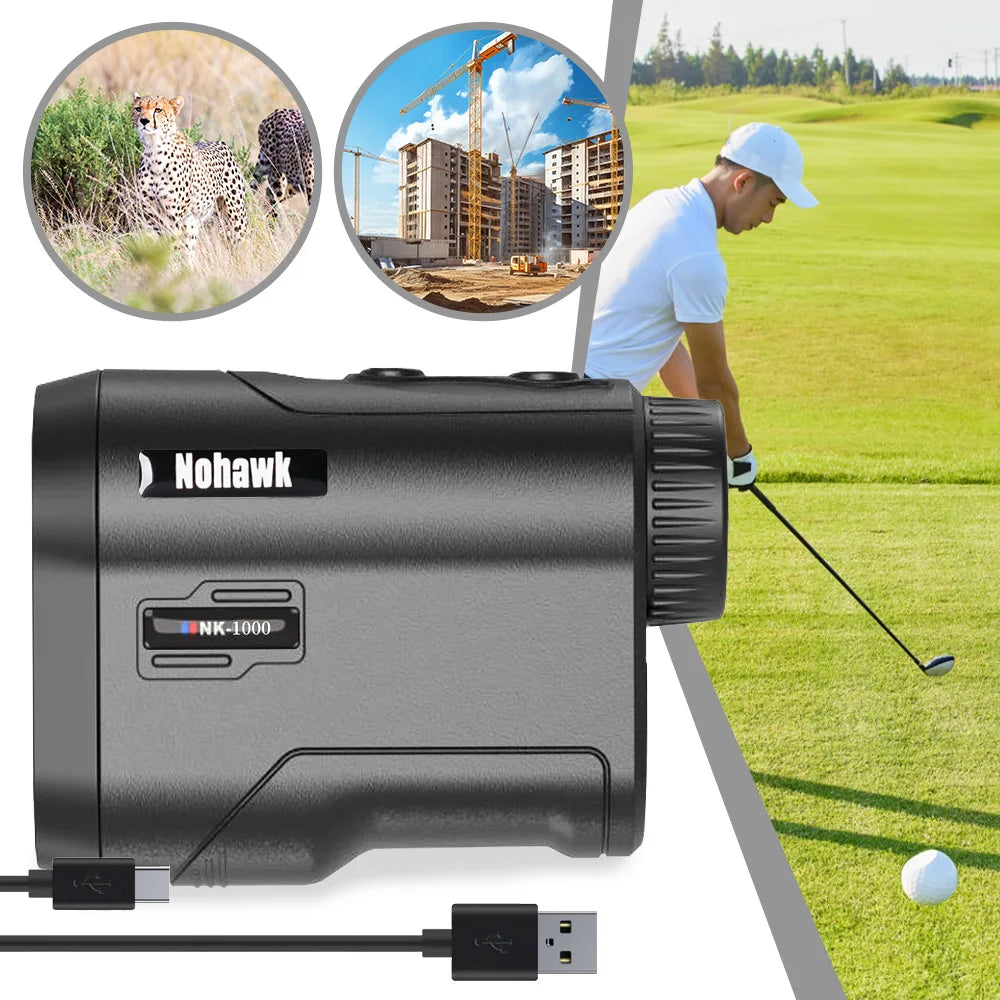 Nohawk 600M/1000Y Laseravståndsmätare för Golf och Jakt
