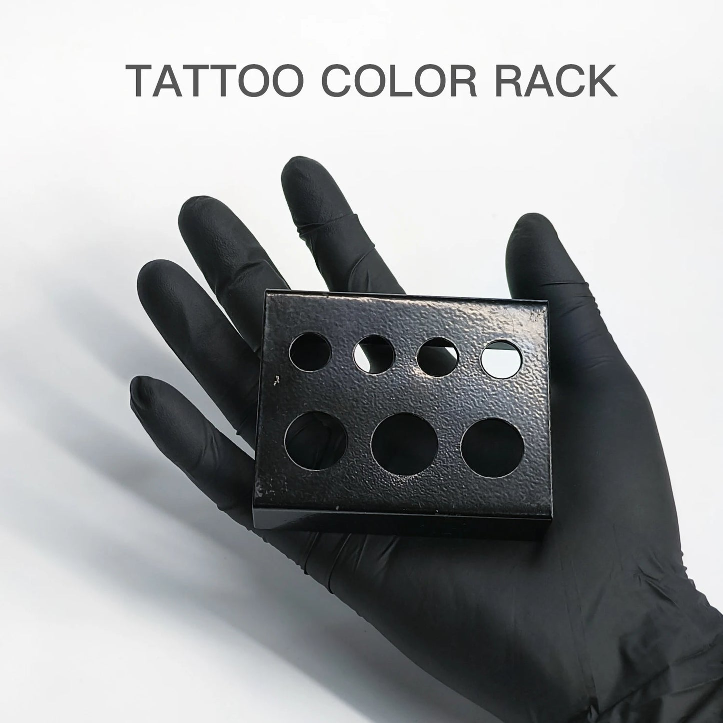 KVM 1Pc Stainless Steel 7 Holes Container Stand Tattoo Ink Pigment Cups Cap Stand Holder Storage Container for Permanent Makeup