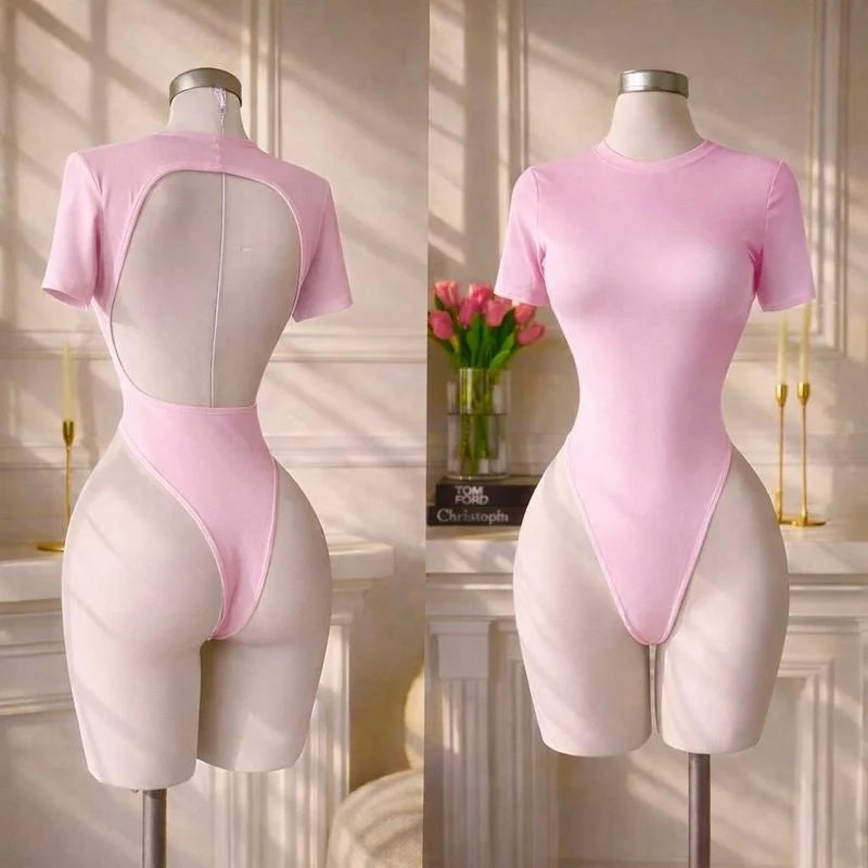Women's High-Quality Backless Bodysuit Basic Solid Color Comfortable Fit Underwear