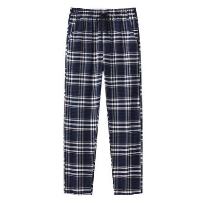 Men's 3Pcs Pajama Sleeping Pants Cotton Plaid Pjs, Long Plaid Print Sleepwear Pajama Pants with Elastic Waist Homewear