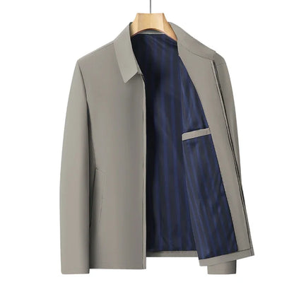 Herr Businessjacka – Smart Casual Kavajtröja med Nedfälld Krage, Vår & Höst, 4 Färger