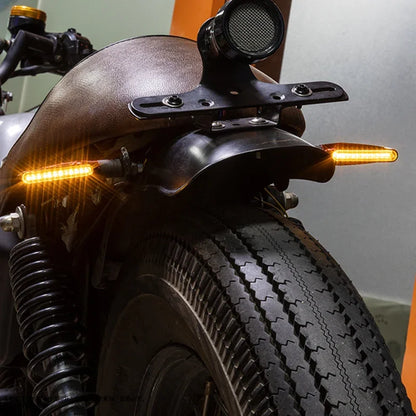 2 st LED-blinkers för motorcykel med flytande ljus, 12 LED