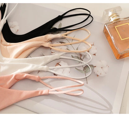 Meet'r Women Sexy Low Waist Thong Pantie Seamless Thin rope Underwear Female Solid Color G String Lingerie Temptation Bikini