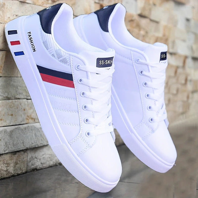 Herr-skatesneakers med låg profil – Andningsbar, halkfri PVC-sula, storlek 39–48, 3 färger