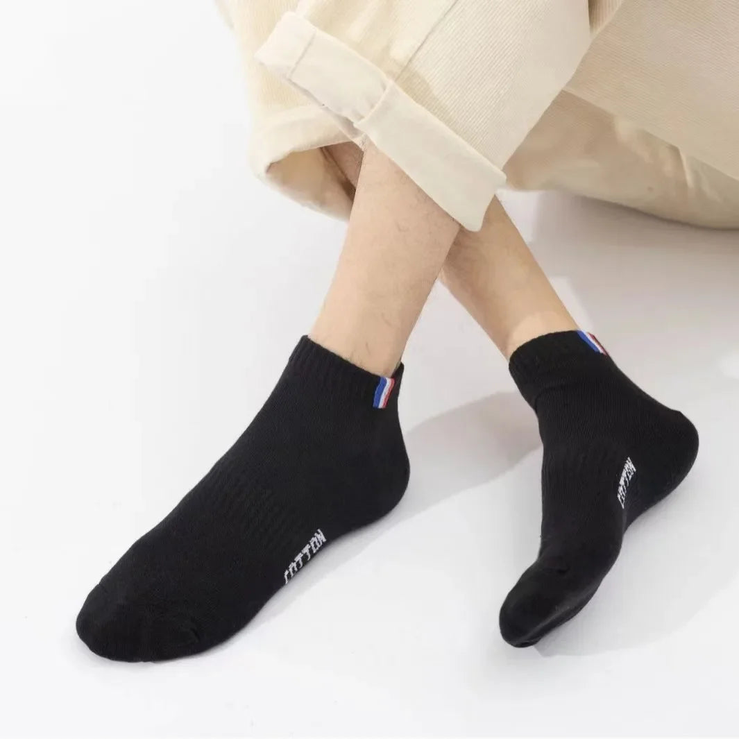 Herr Ankelstrumpor i Bomull 1–50-pack – Andningsbara, Tunna, Sport & Vardag, EU 38–45