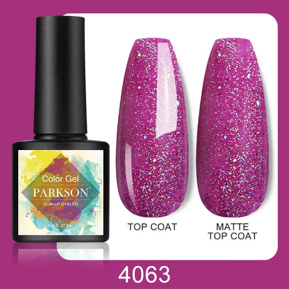 Parkson No Wipe Top Base Coat Nail Gel polish Design Enhancer Varnish Semi Permanent Soak Off UV LED Nail Art Tool