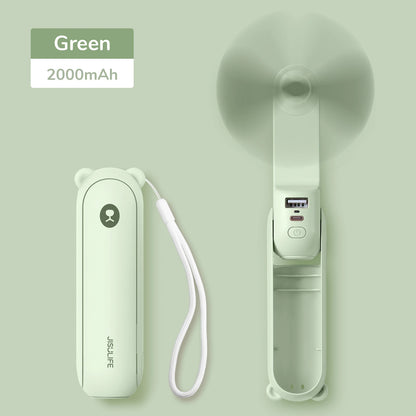 JISULIFE Handhållen Fläkt 3-i-1 – Ficklampa & Powerbank, F8 (2000mAh) / F8X (4500mAh), 7 Färger