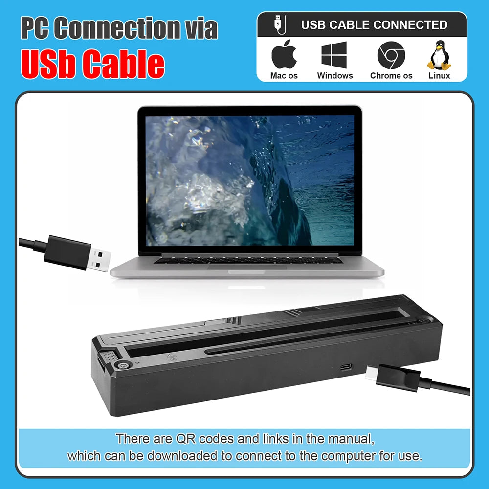 Wireless Tattoo Printer Bluetooth Tattoo Stencil Thermal Transfer Machine with 10 Transfer Paper Compatible with Smartphone & PC